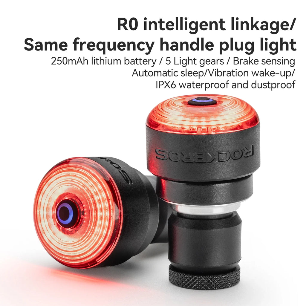 ROCKBROS Smart Brake Taillight - Enhance Night Safety on Bicycles