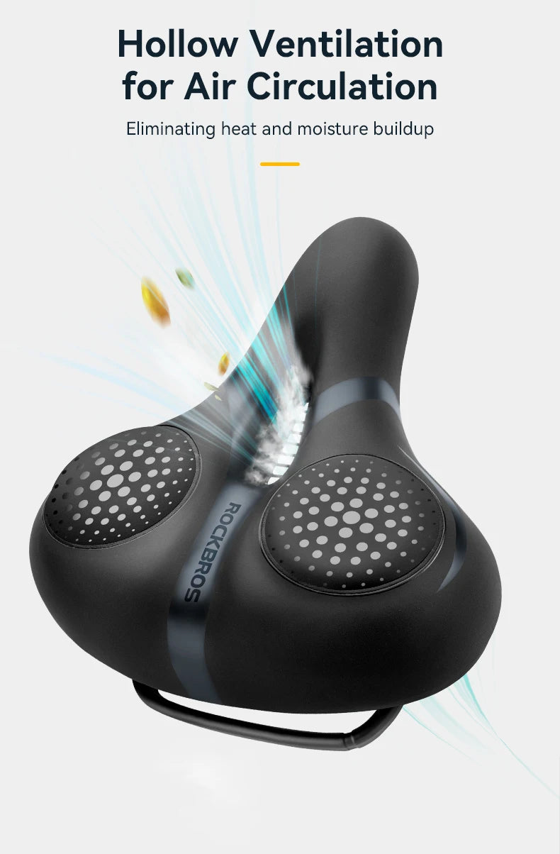 ROCKBROS Comfortable MTB Bicycle Saddle - Shock Absorption Cushion