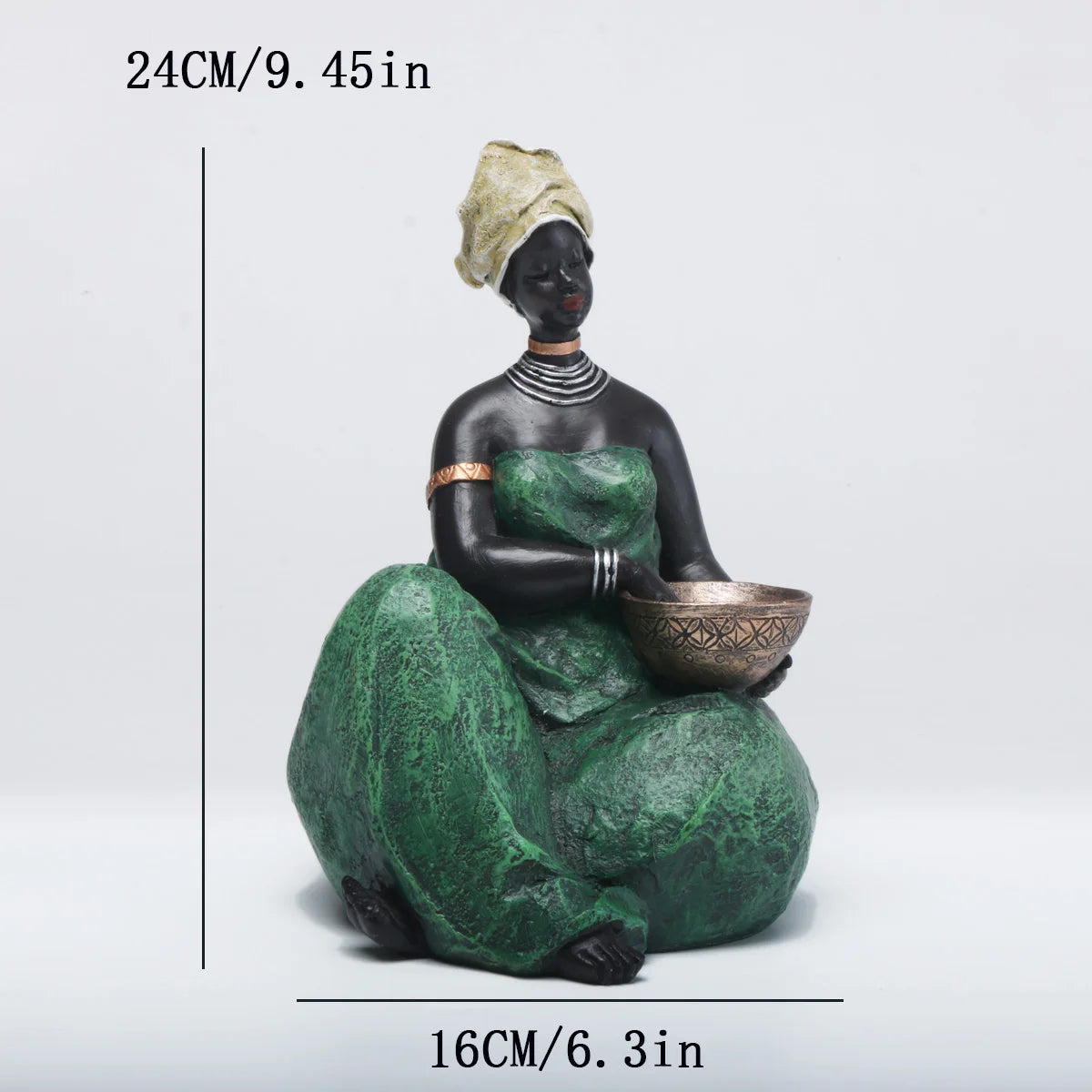 Exquisite Vintage African Tribal Woman Figurine - Unique Home Decor