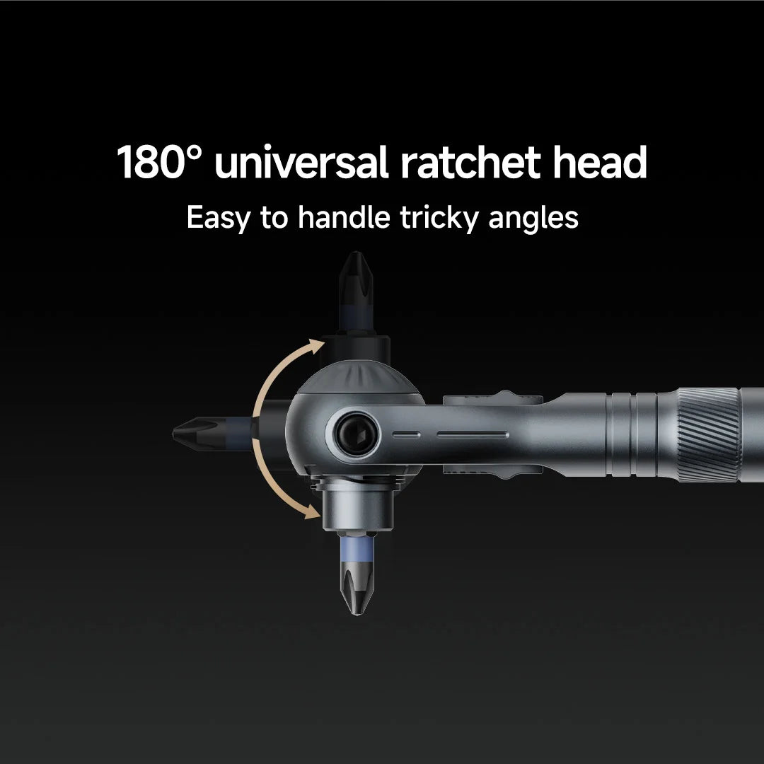 DUKA RS2 Extendable Ratchet Screwdriver Set with 28 S2 Magnetic Bits