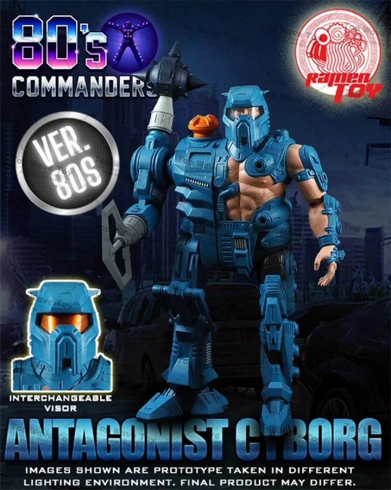 80s Commander Antagonist Cyborg Action Figure - 1/12 Scale Collectible Doll