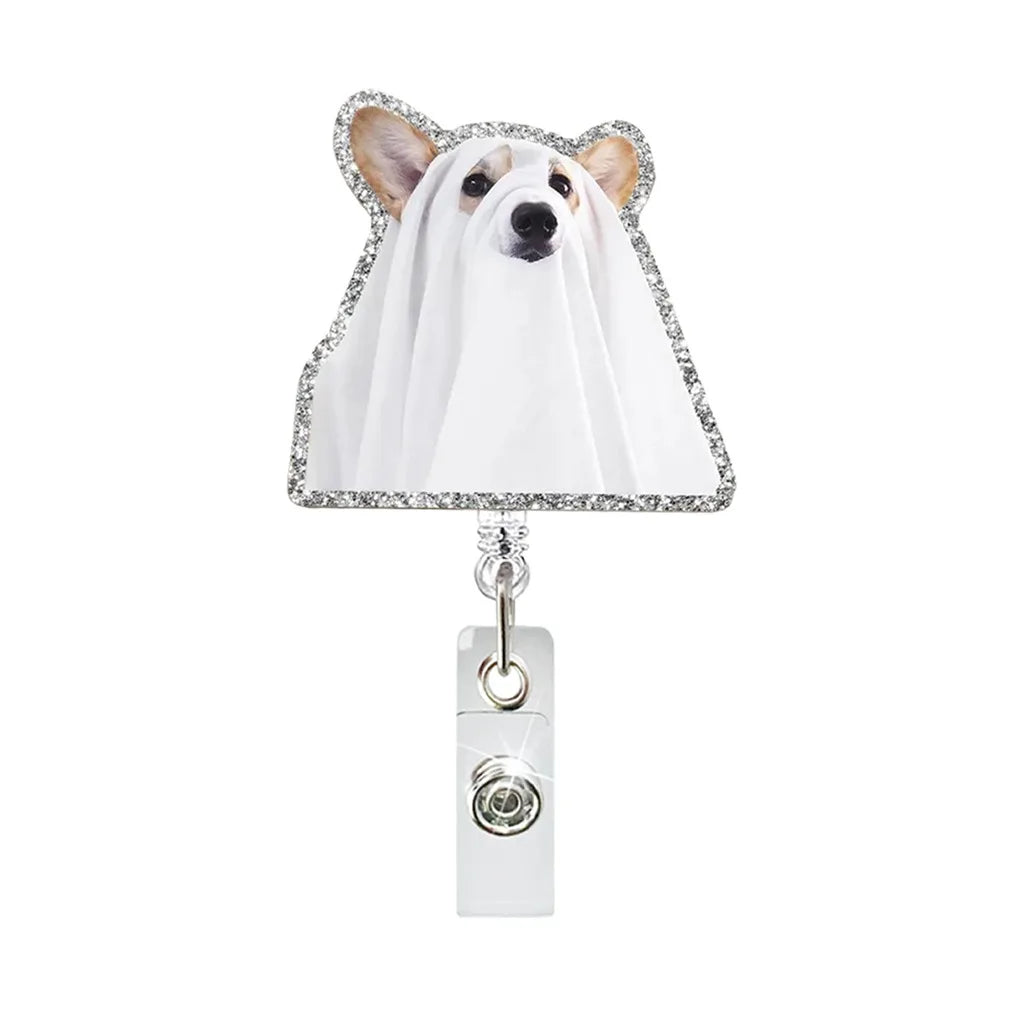 Cute Dog Retractable Badge Holder - Fun & Practical ID Reel