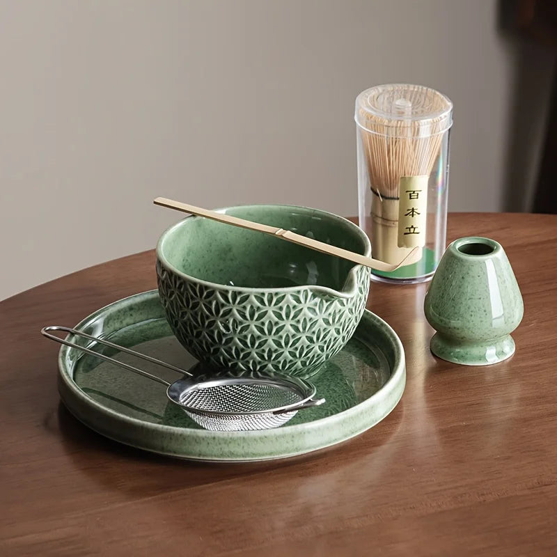Authentic Japanese Matcha Tea Set - Bowl, Whisk & Accessories