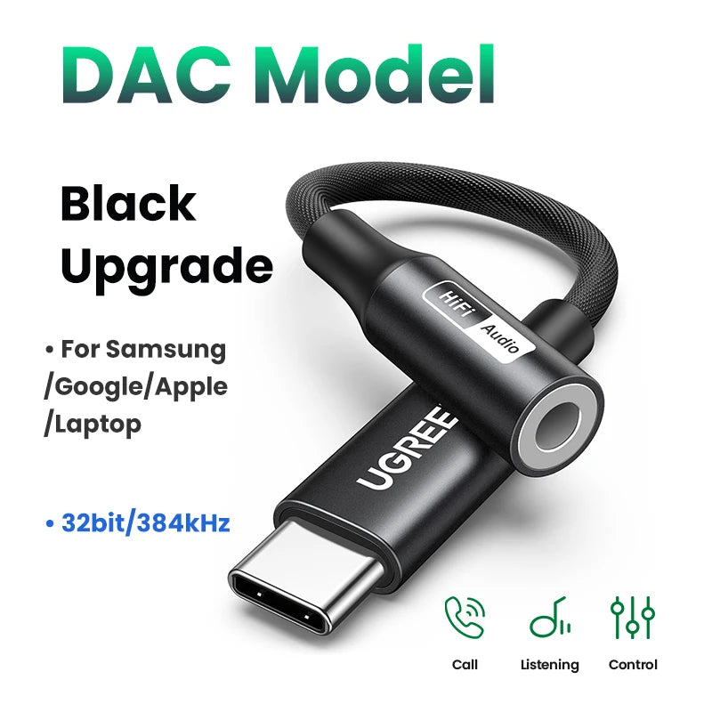UGREEN USB Type-C to 3.5mm Adapter - High-Fidelity Audio Connection
