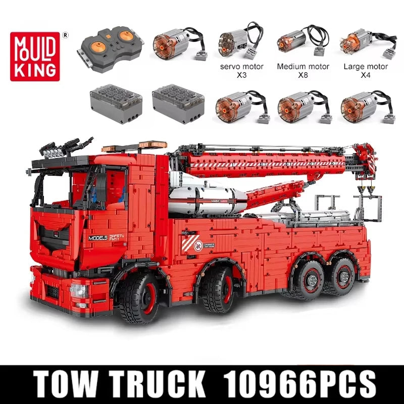 10966PCS Motorized Tow Truck MKII Building Block Set for Kids
