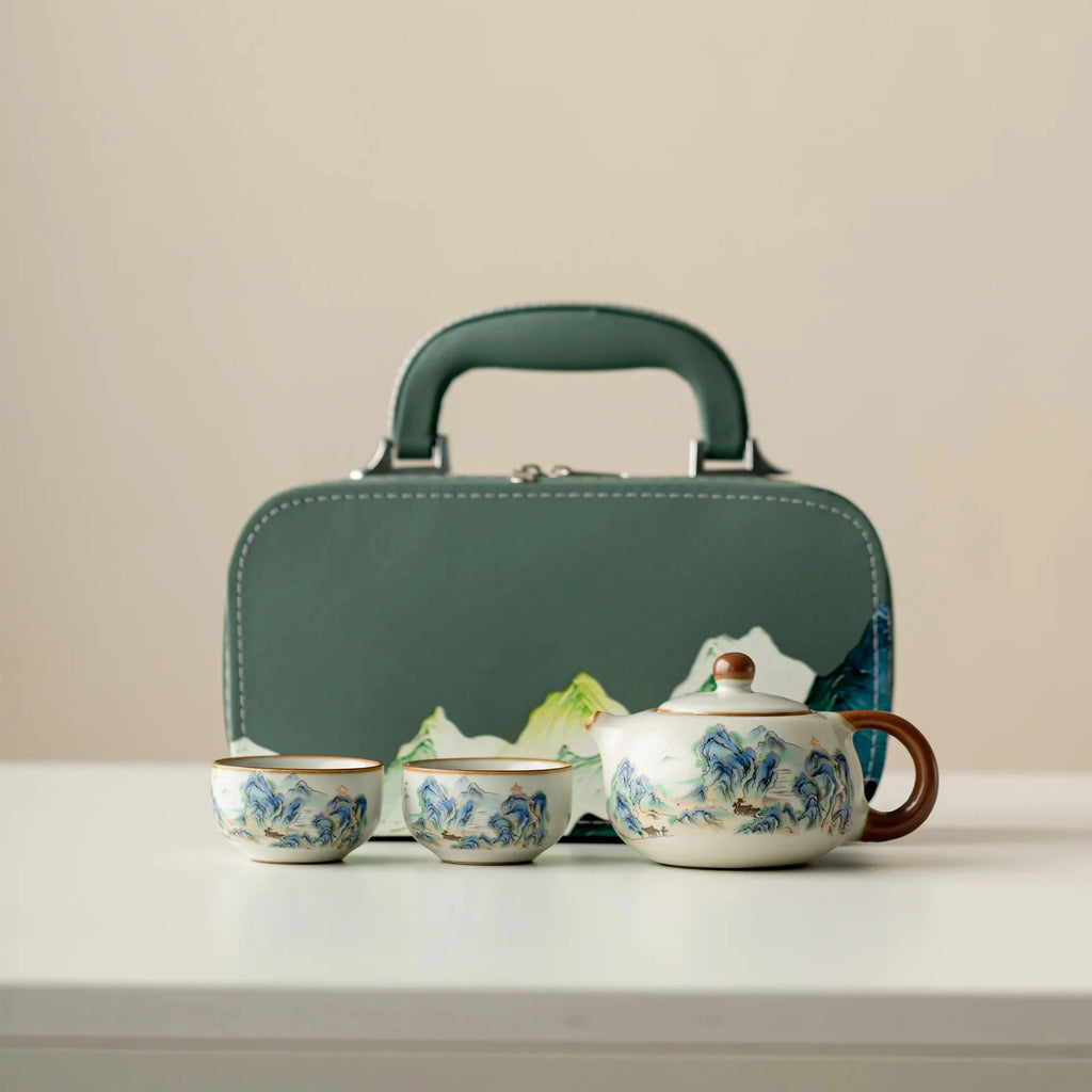 Elegant Portable Travel Tea Set - Anti-Scalding & Customizable