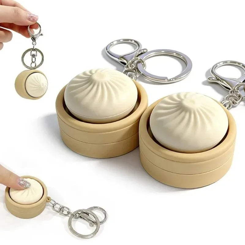 Cute Decompression Bun Keychain - Stress Relief Fun Gifts (1/2/4pcs)