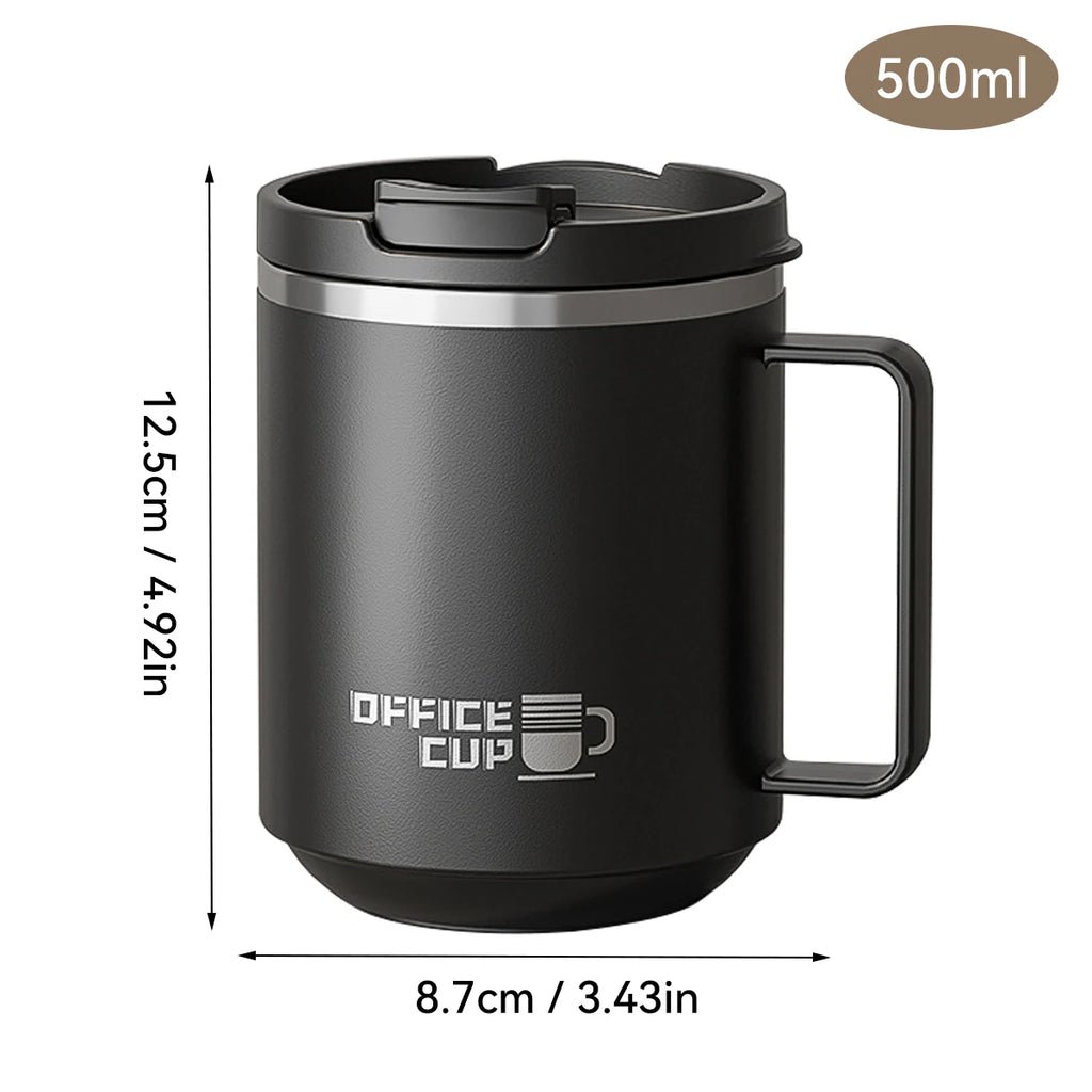 Double Wall Insulated Coffee Mug - Large Capacity with Handle