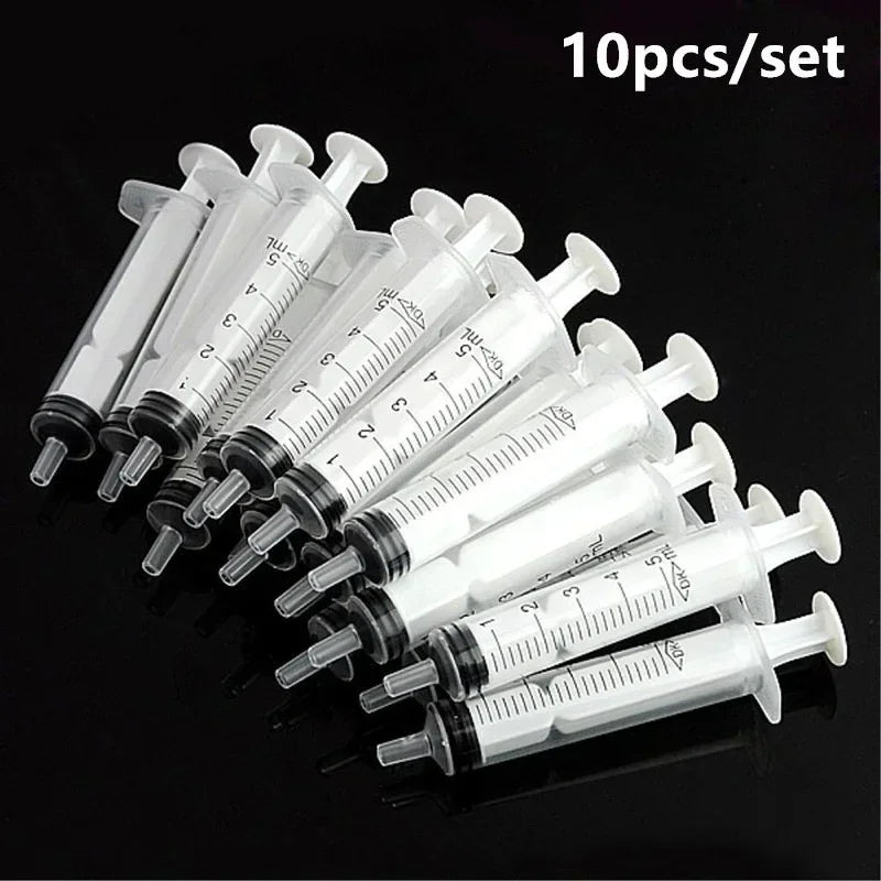 10 Pack 5ml Disposable Plastic Syringes for Nutrient Measurement