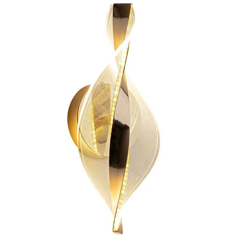 Luxury Gold Iron Wall Lamp with Acrylic Shade for Modern Interiors