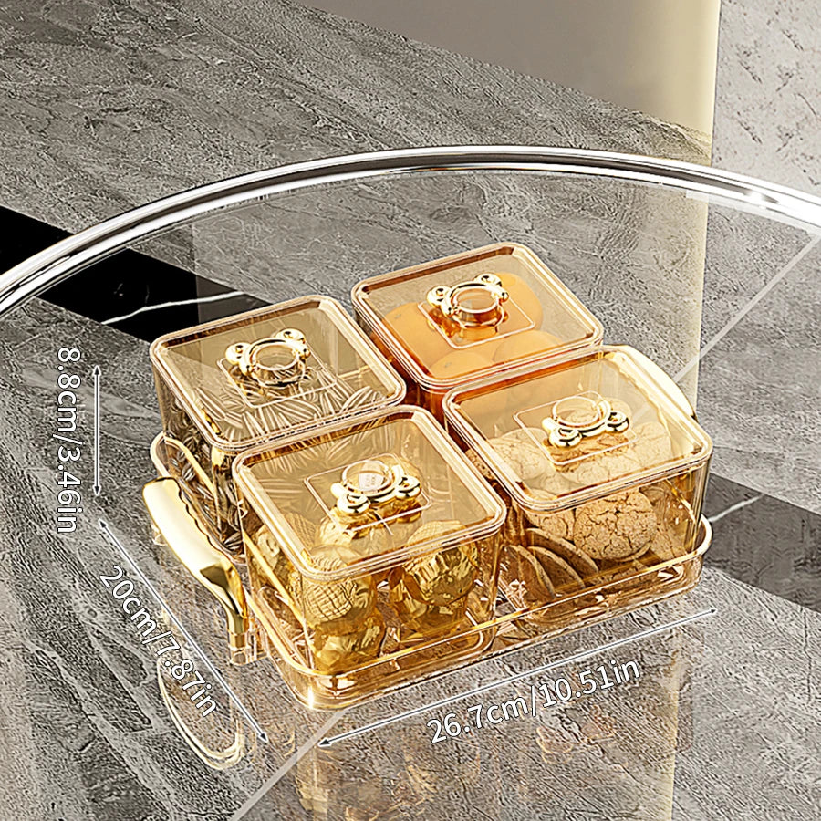 4/6 Compartment Clear Plastic Storage Tray – Durable & Eco-Friendly