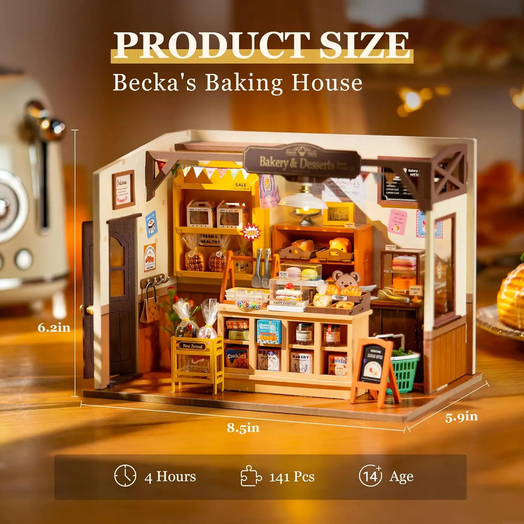 Becka's Baking House 3D Puzzle Kit - Creative Miniature Dollhouse