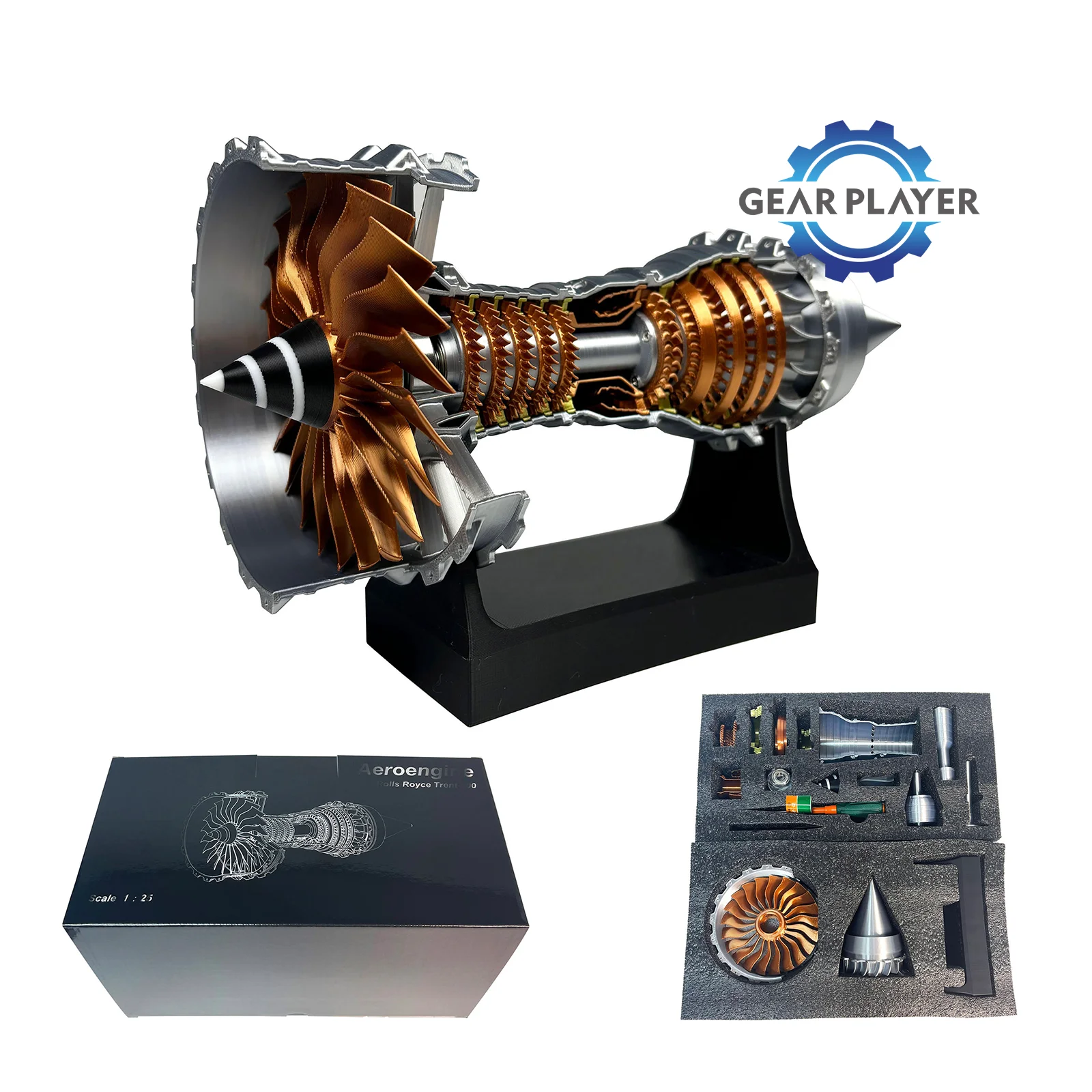 TR900 Turbofan Engine Model Kit - Precision DIY STEM Toy for Aviation Lovers