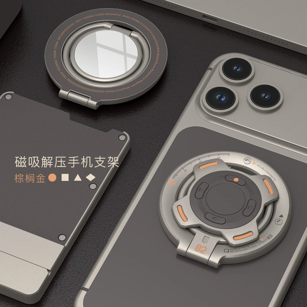 360° Rotatable Double-Sided Magnetic Phone Ring Stand - Luminous Toy