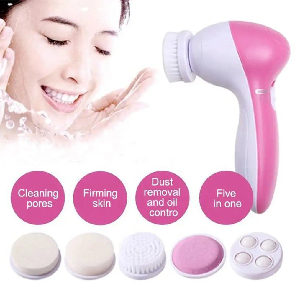 5-in-1 Electric Facial Cleaner & Massager for Deep Skin Purification