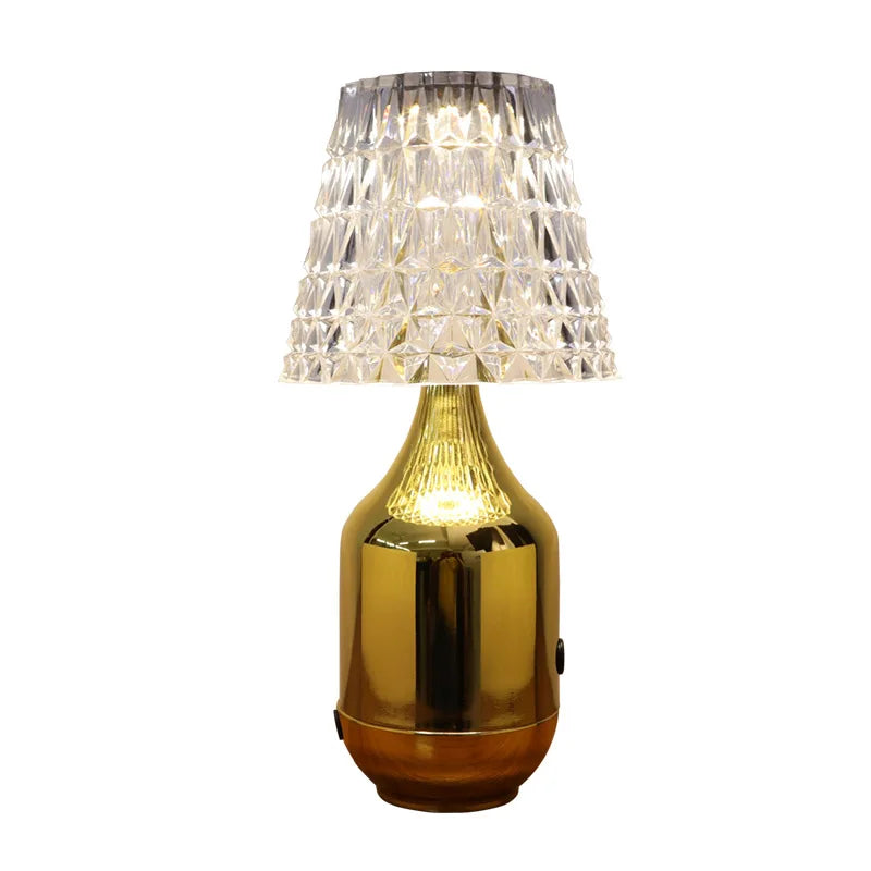 Adjustable Brightness Metal Base Acrylic Table Lamp - Modern Design