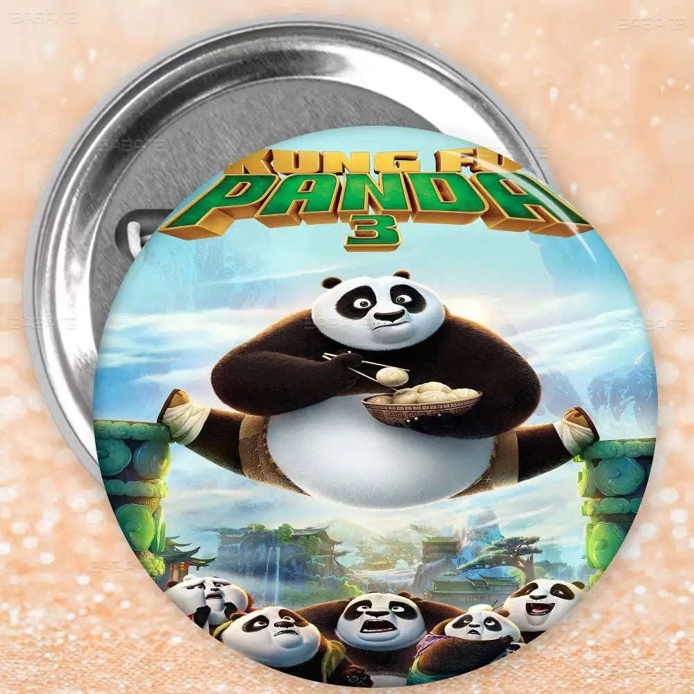 K-Kung F-Fu Panda Skateboard Brooch - Fun Collectible Badge