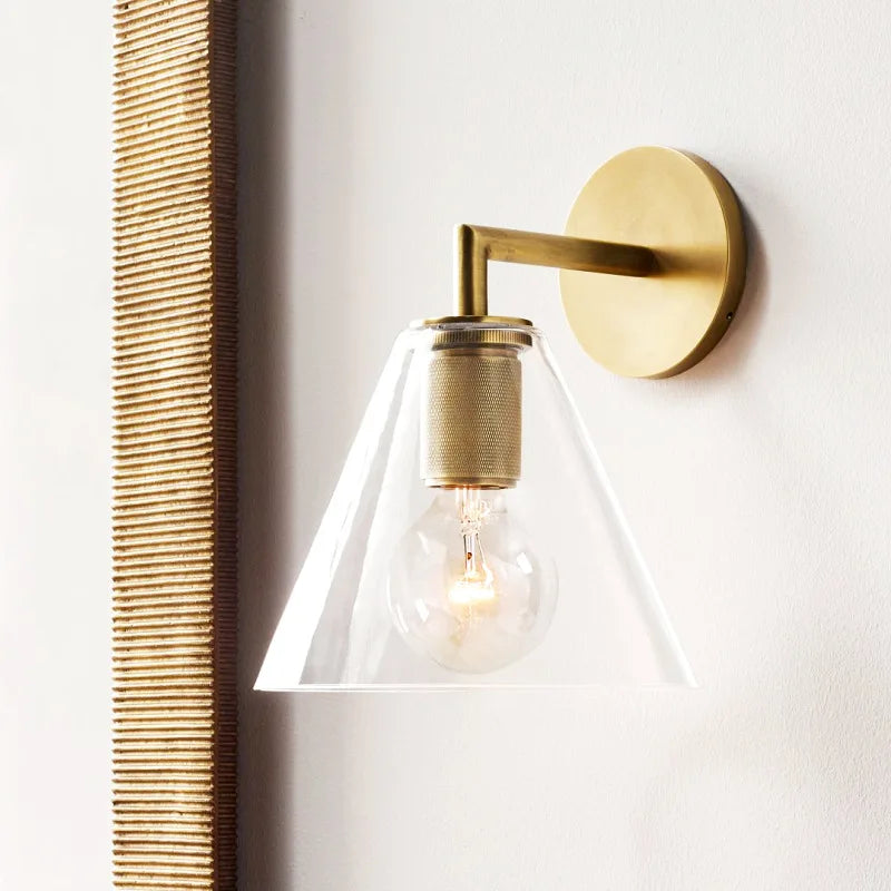 Modern Bronze LED Wall Lamp - Scandinavian Design for Bedroom & Living Room