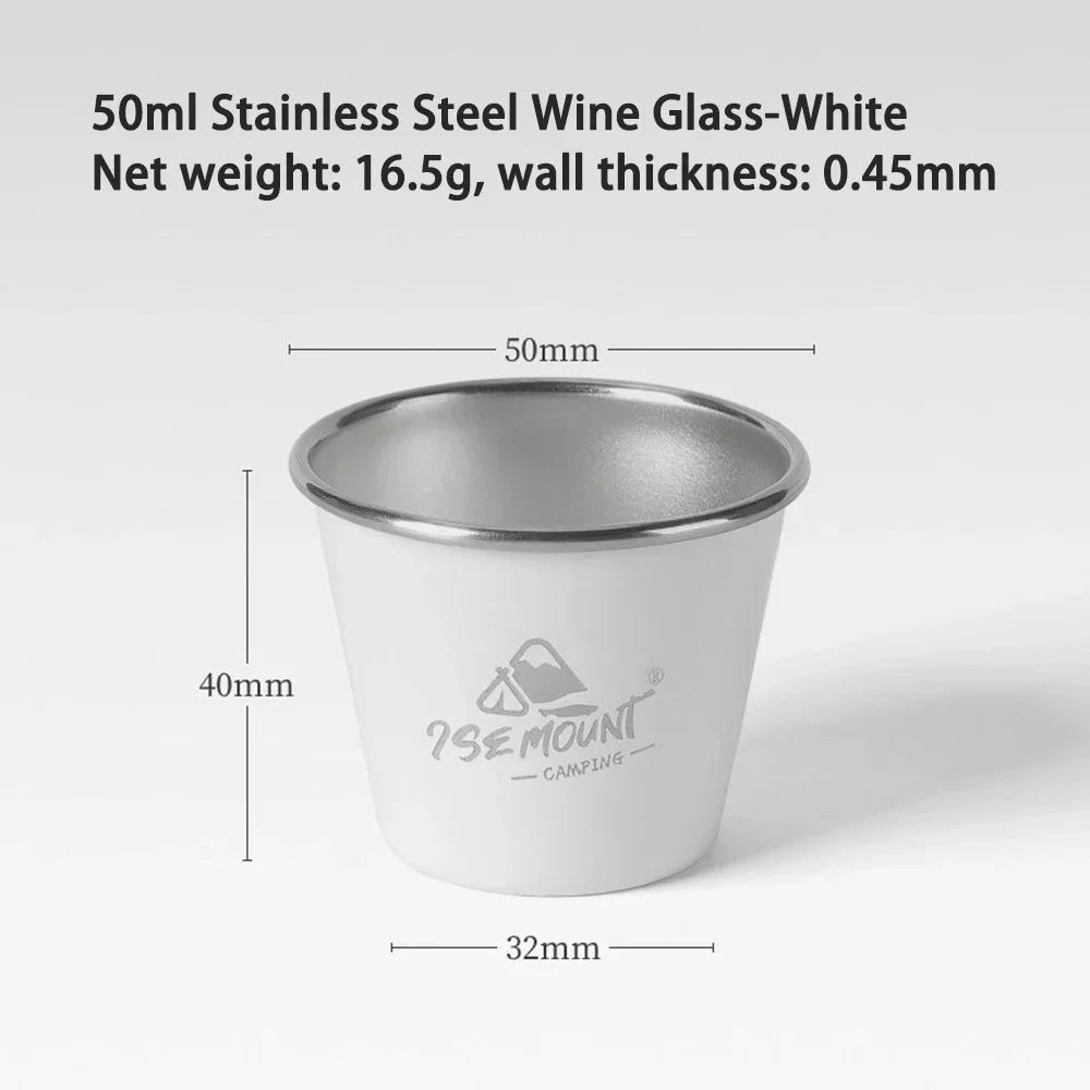 4-Pack Stackable Stainless Steel Cups for Camping & Outdoor Use