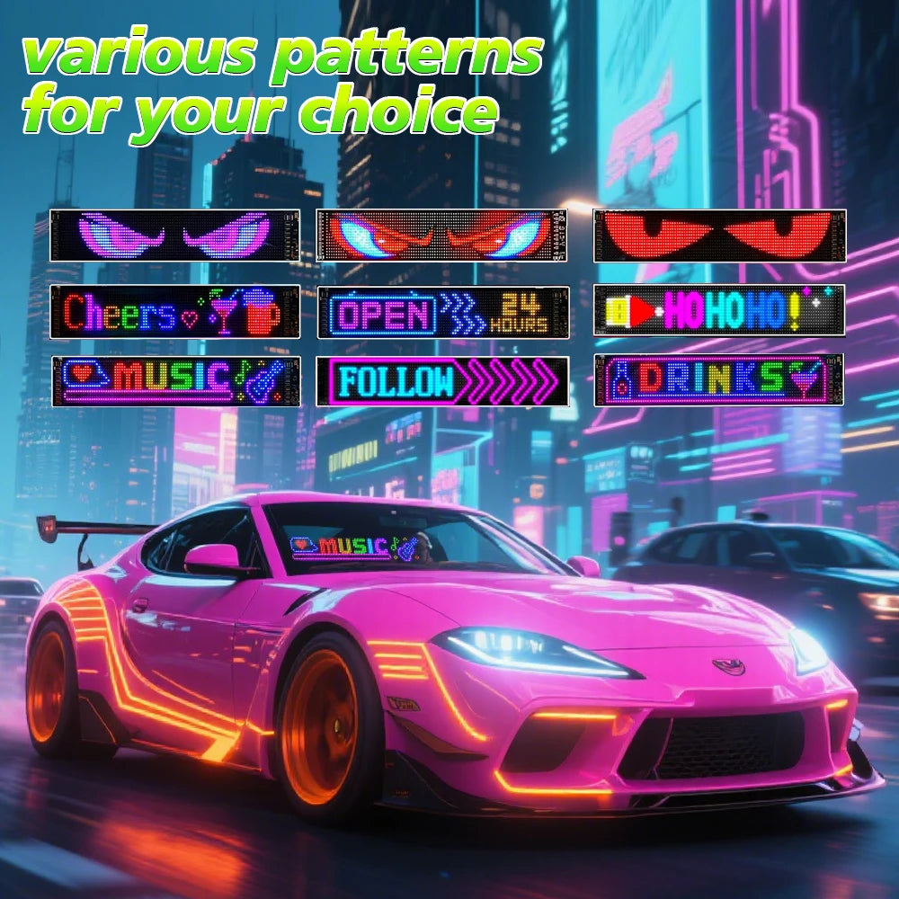DIY Programmable LED Matrix Panel - Customizable Car Night Light