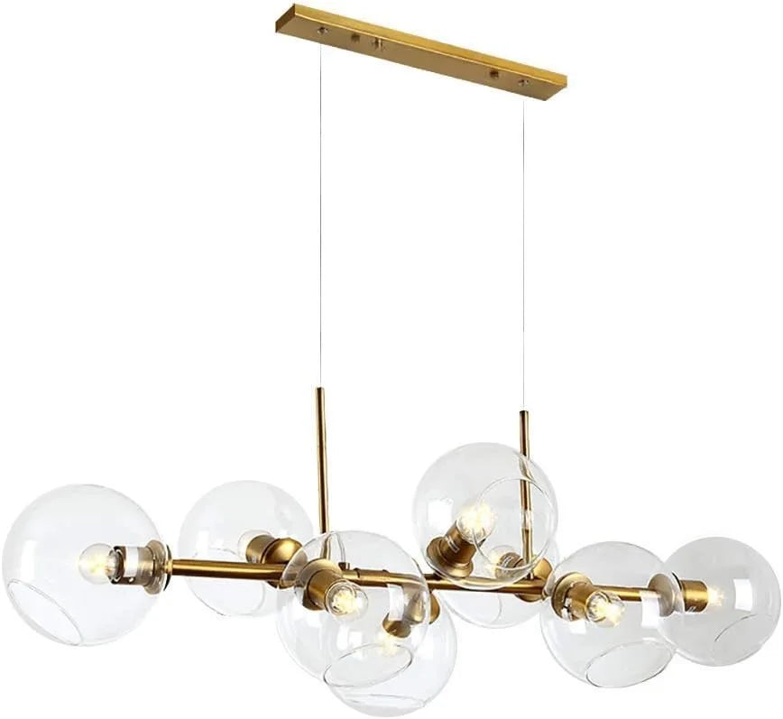 8-Light Modern Bubble Chandelier - Elegant Glass Pendant Light