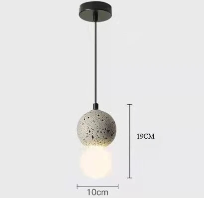 Modern G9 Pendant Lamp - Concrete Ball LED Chandelier for Home Decor