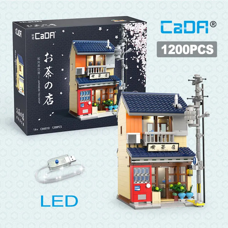 CADA LED Japanese Tea Shop Building Blocks - Creative Architecture Set