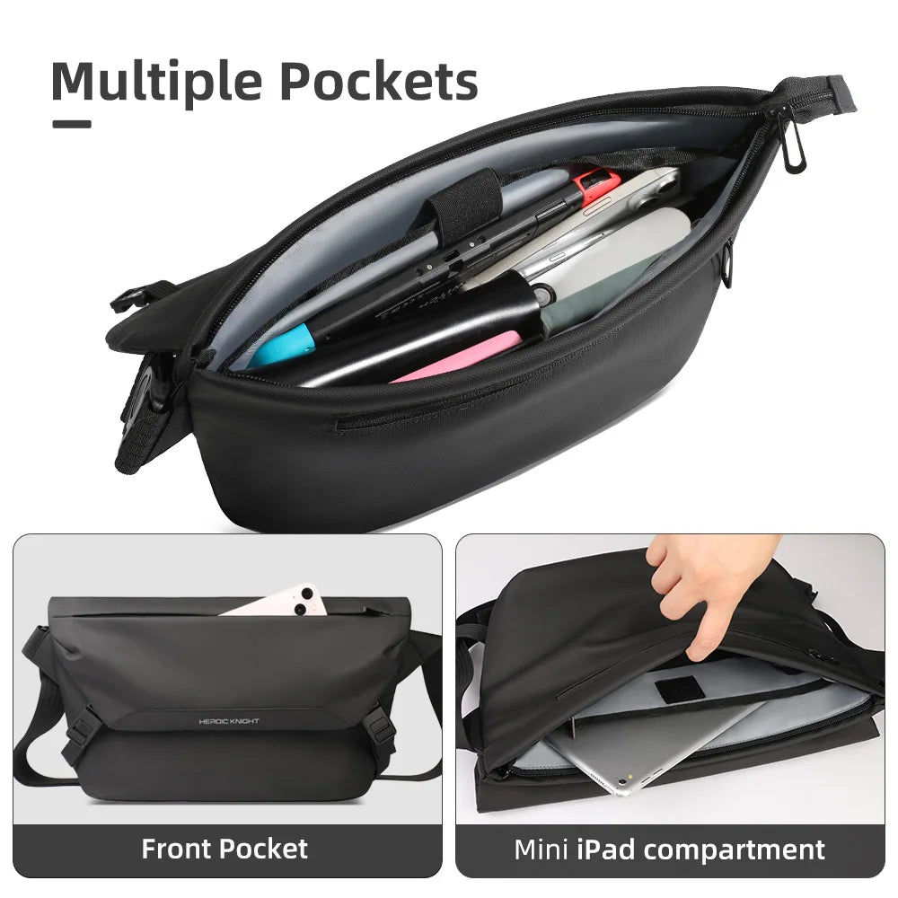 HcanKcan Waterproof Sling Bag - Versatile Messenger for Daily Use