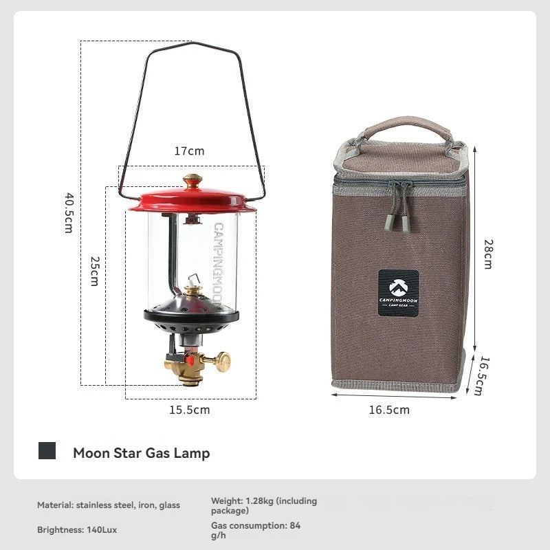 CAMPINGMOON T-9 Gas Lamp – Stylish Portable Light for Outdoor Adventures