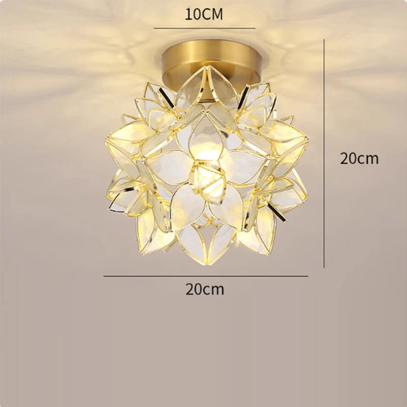 Nordic Copper Glass Pendant Light - Stylish LED Fixture for Home