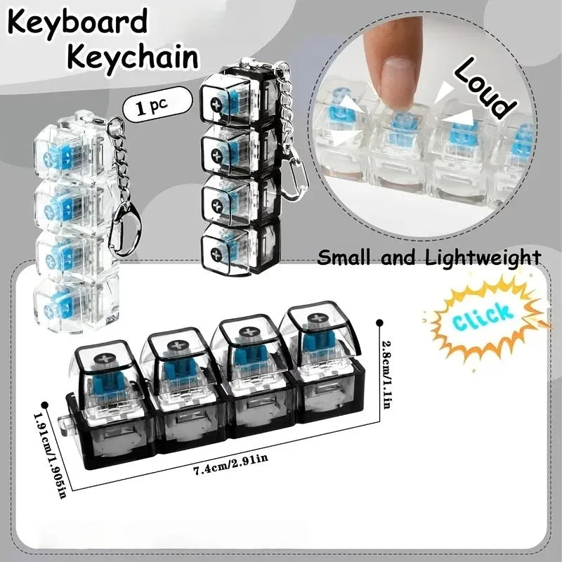 LED Fidget Keychain - Stress Relief Sensory Toy for All Ages