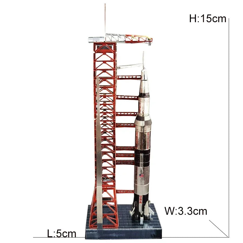 3D Metal Spacecraft Puzzle - Hubble Telescope & Mars Rover Model