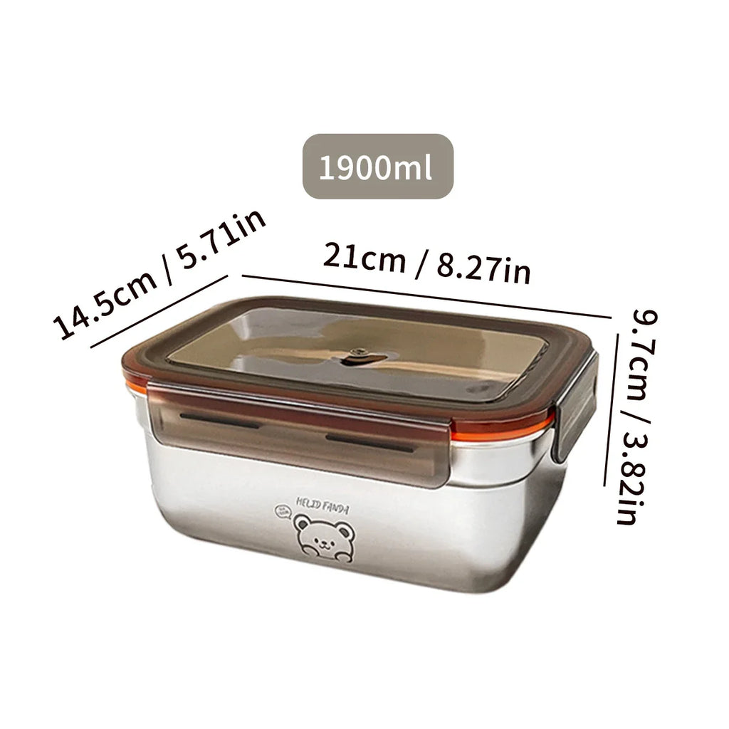 Large Leak-Proof Stainless Steel Food Container