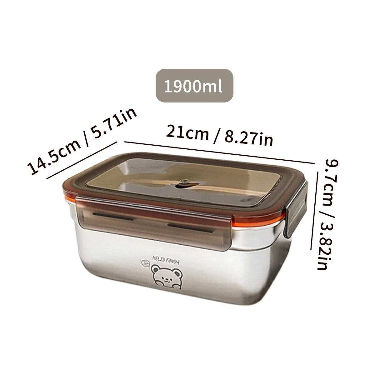 Large Leak-Proof Stainless Steel Food Container