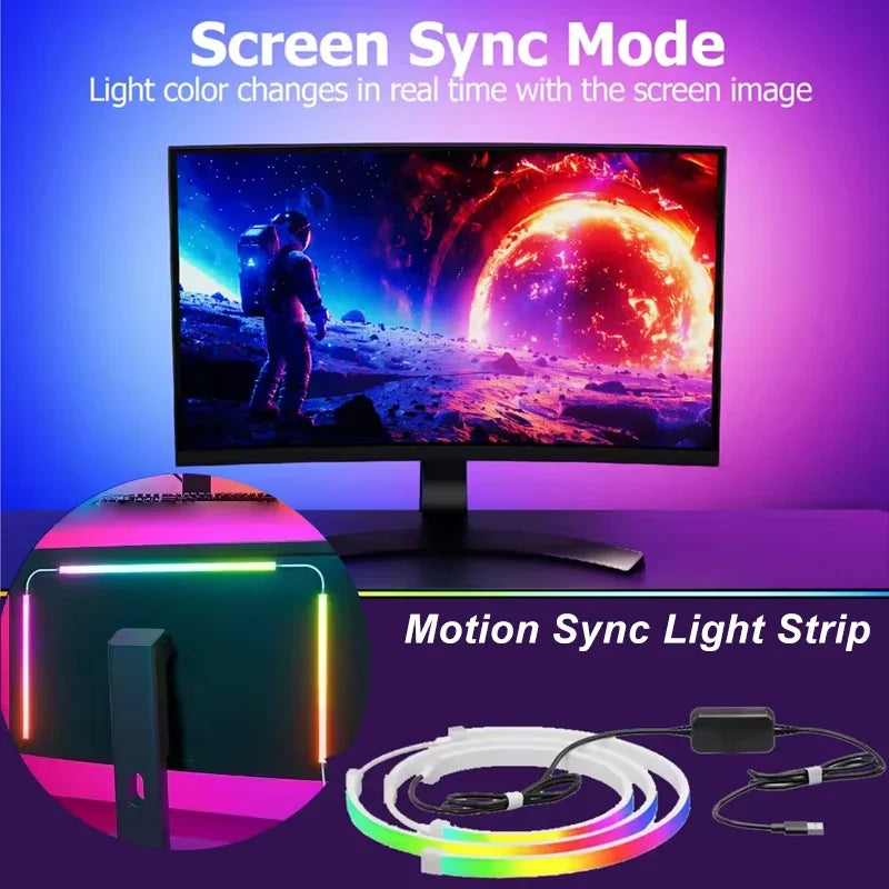 Immersive RGB LED Light Strip for Computer Ambilight & Sync