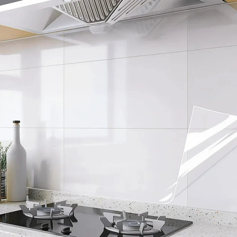 Transparent Electrostatic Wallpaper for Kitchen Oil Prevention