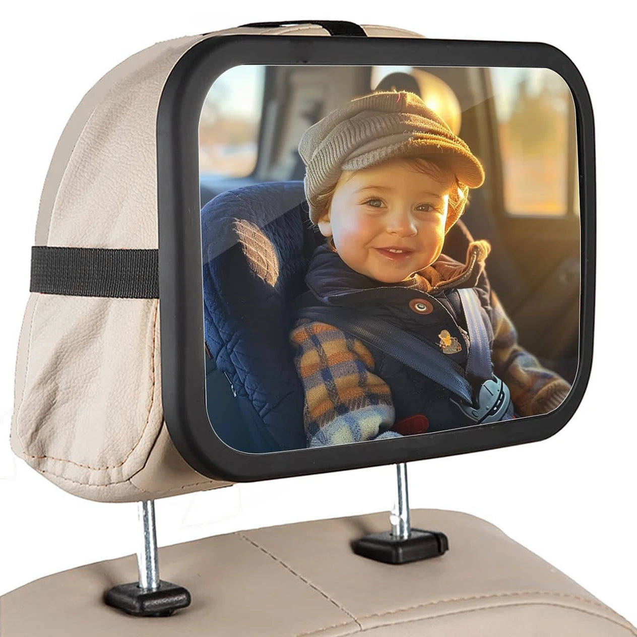 Deluxe Baby Car Mirror - Ultra HD Shatterproof Backseat Safety