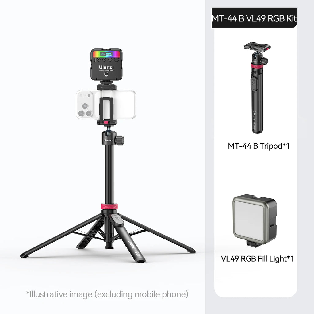 Ulanzi MT-44 B Universal Phone Tripod - 1.5M Selfie Stick with Bluetooth