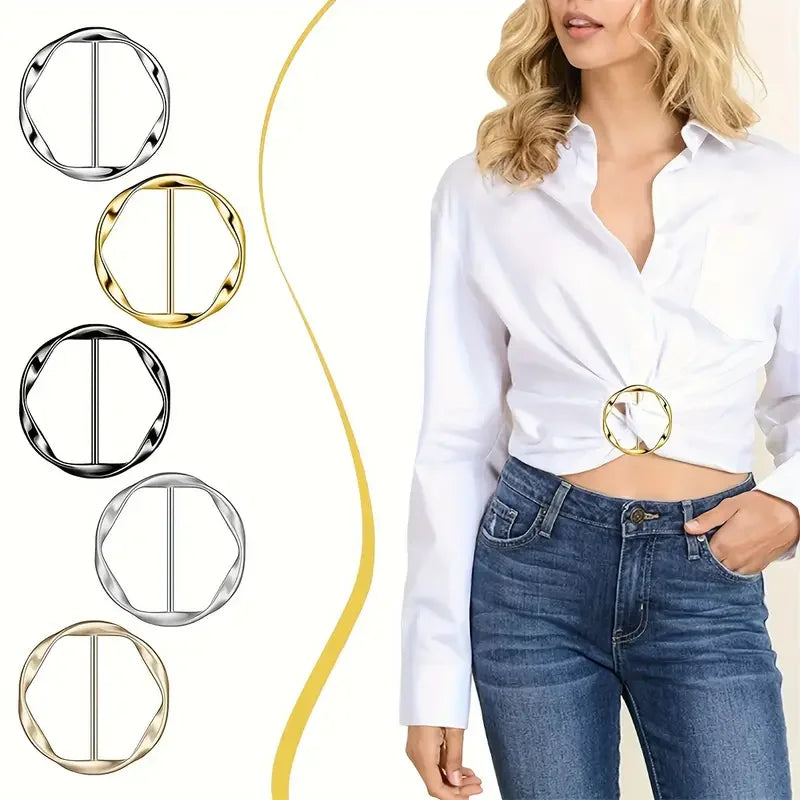 5pcs Multipurpose Belt Buckle Set - Slim Belt & Scarf Adjusters