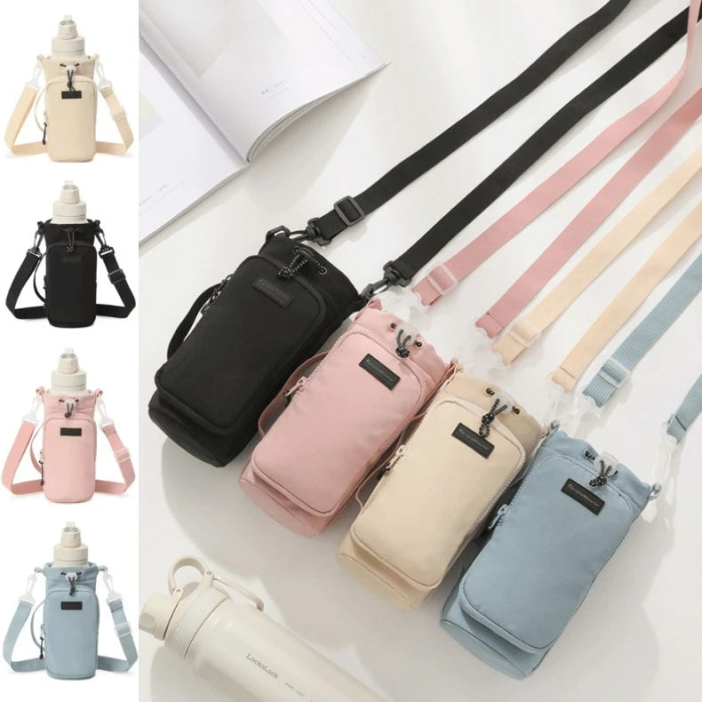 Adjustable Portable Water Bottle Sleeve for Hiking & Gym - Crossbody Bag