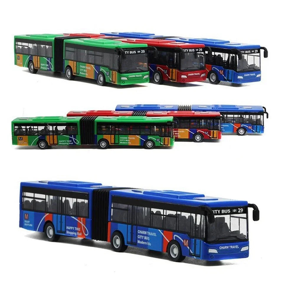 1/64 Diecast City Bus Toy - Pull Back Action Educational Gift