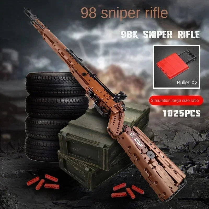 MOULD KING Creative Kar98K Building Blocks Sniper Rifle Model Set