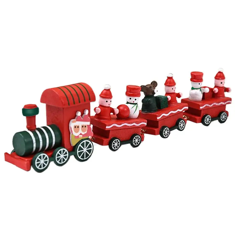 Wooden Christmas Train Decoration - Festive Home Ornament