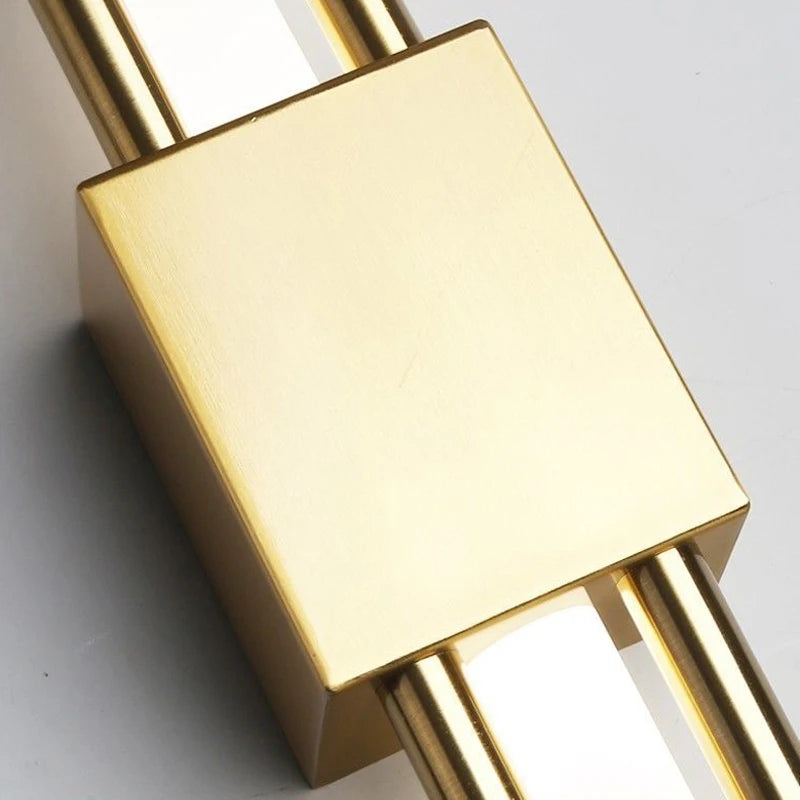 Modern LED Wall Light Fixture - Black & Gold Metal Sconce