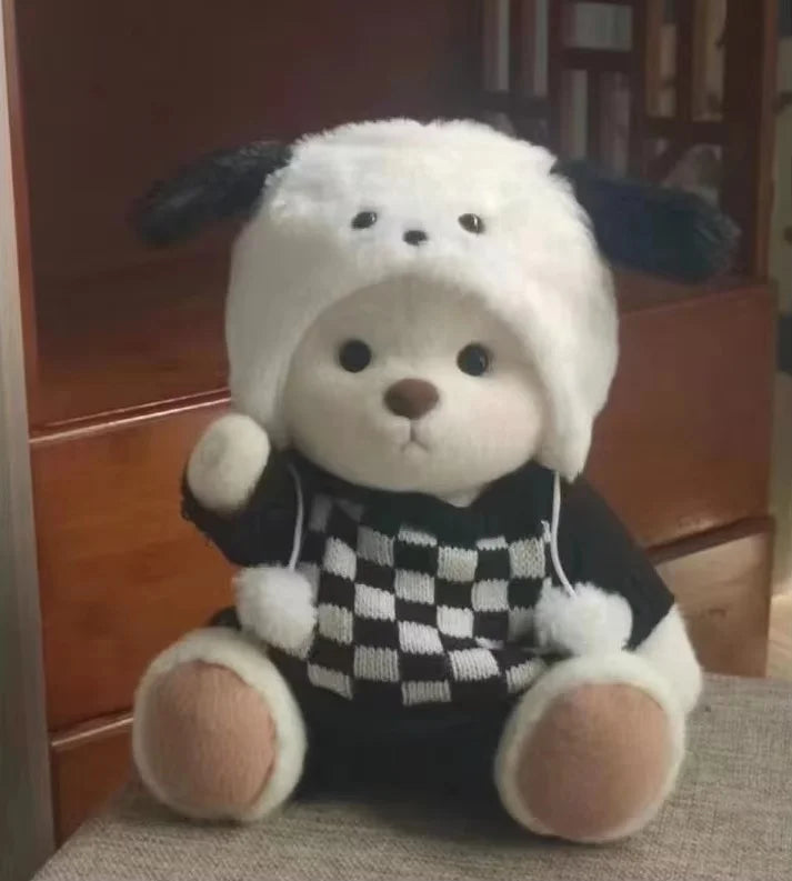 30cm Plush Teddy Bear - Handmade Kawaii Doll for Creative Dress Up