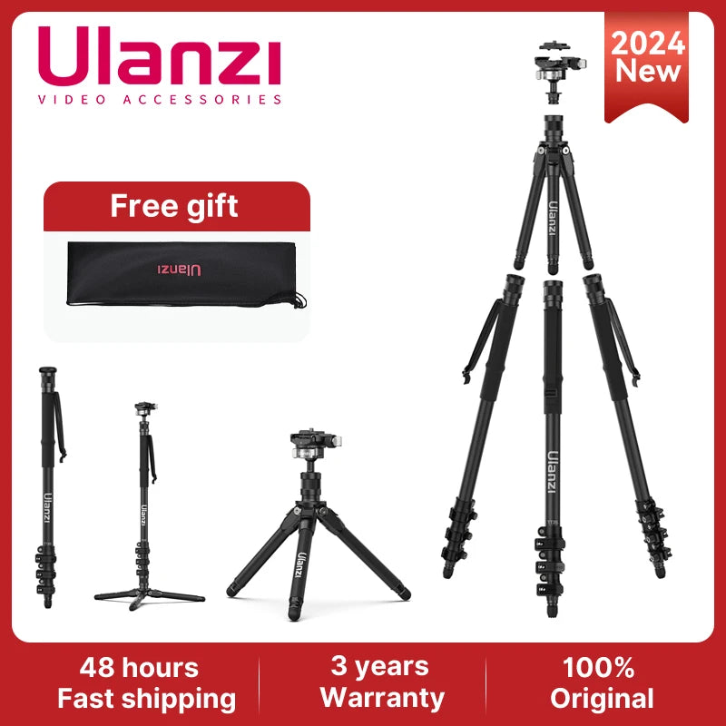 Ulanzi TT35 Carbon Fiber Tripod 5-in-1 with Quick Release Ball Head