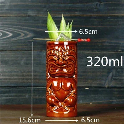 Colorful 450ml Hawaii Tiki Mug - Perfect for Cocktails & Beverages
