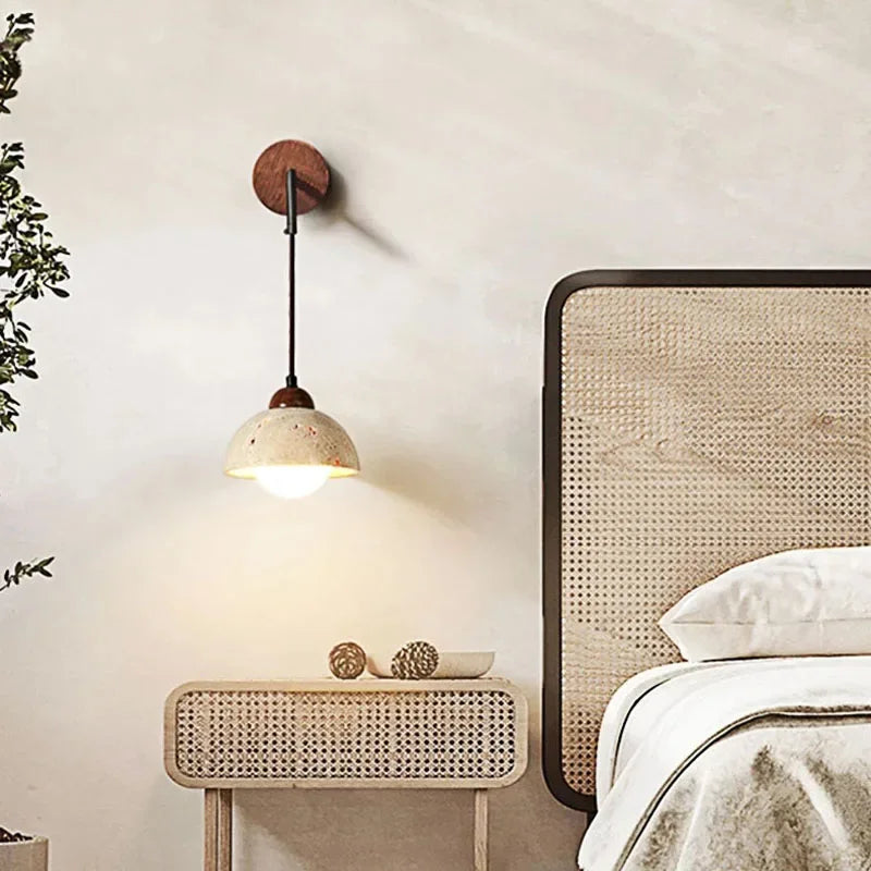 Wabi Sabi Natural Stone LED Wall Lamp | Modern Home Lighting