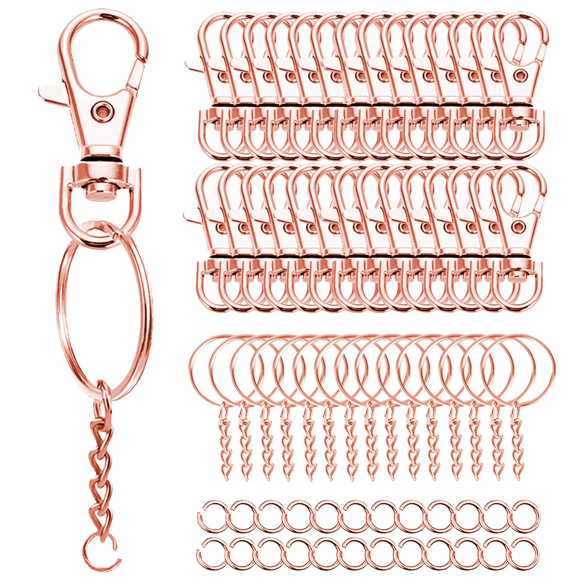 Zinc Alloy Keychains with Lobster Clasp for DIY Crafts & Bag Accessories