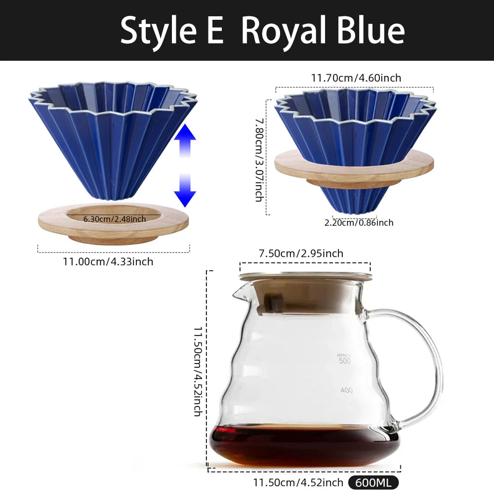 MYVIT Reusable 600ml Coffee Filter Cup Set - Hand Brew Perfection